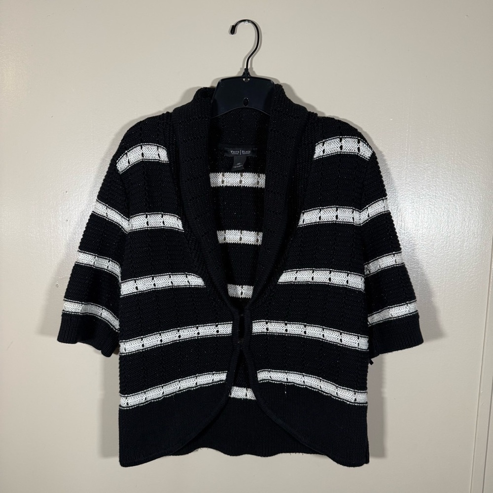 White House Black Market 3/4 sleeve striped cardigan size XL